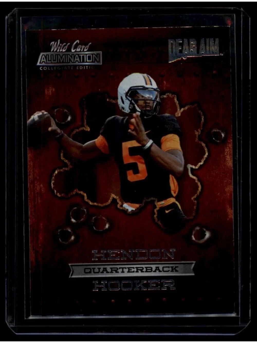 2021 Wild Card Alumination Dead Aim Silver Foil Lettering Hendon Hooker #ANDA-14